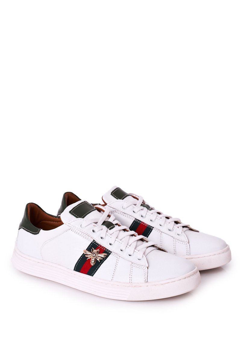 Men's Leather Shoes Trainers BEDNAREK White