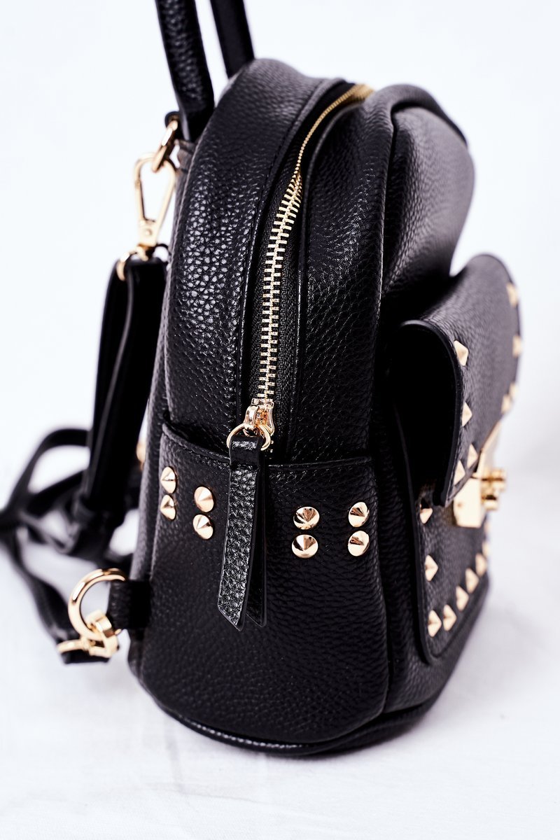 Women's Leather Backpack NOBO K4110 Czarny