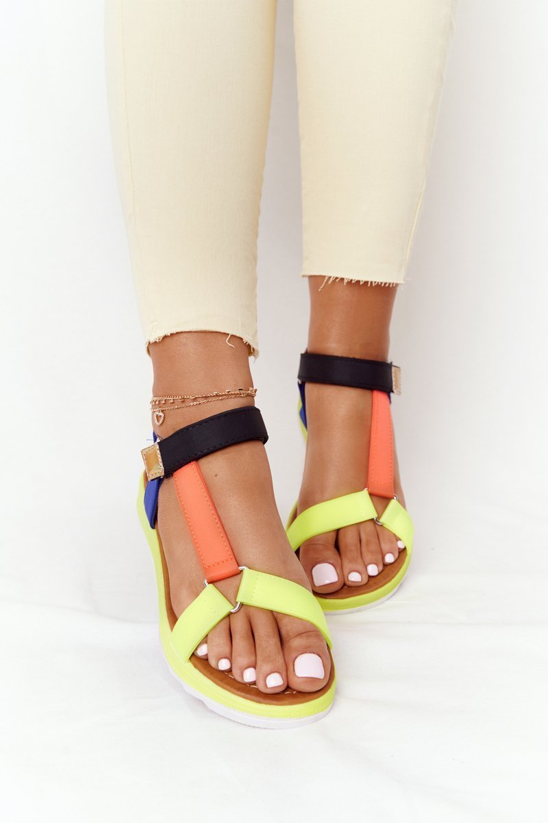 Women's Sandals On A Rubber Sole Multicolored Stranger