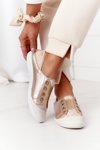 Women's Sneakers With Lace Lu Boo Gold